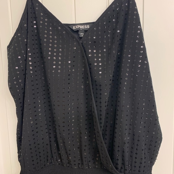 Express sequined black jumpsuit - Picture 3 of 3